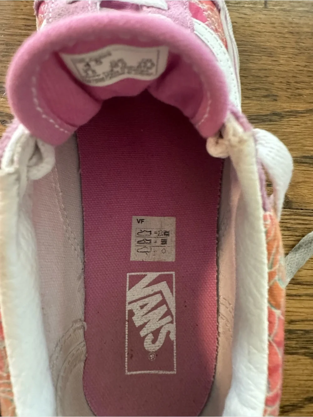 Vans Pink and White Floral Low-Top Sneakers
